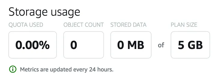 Lightsail object storage